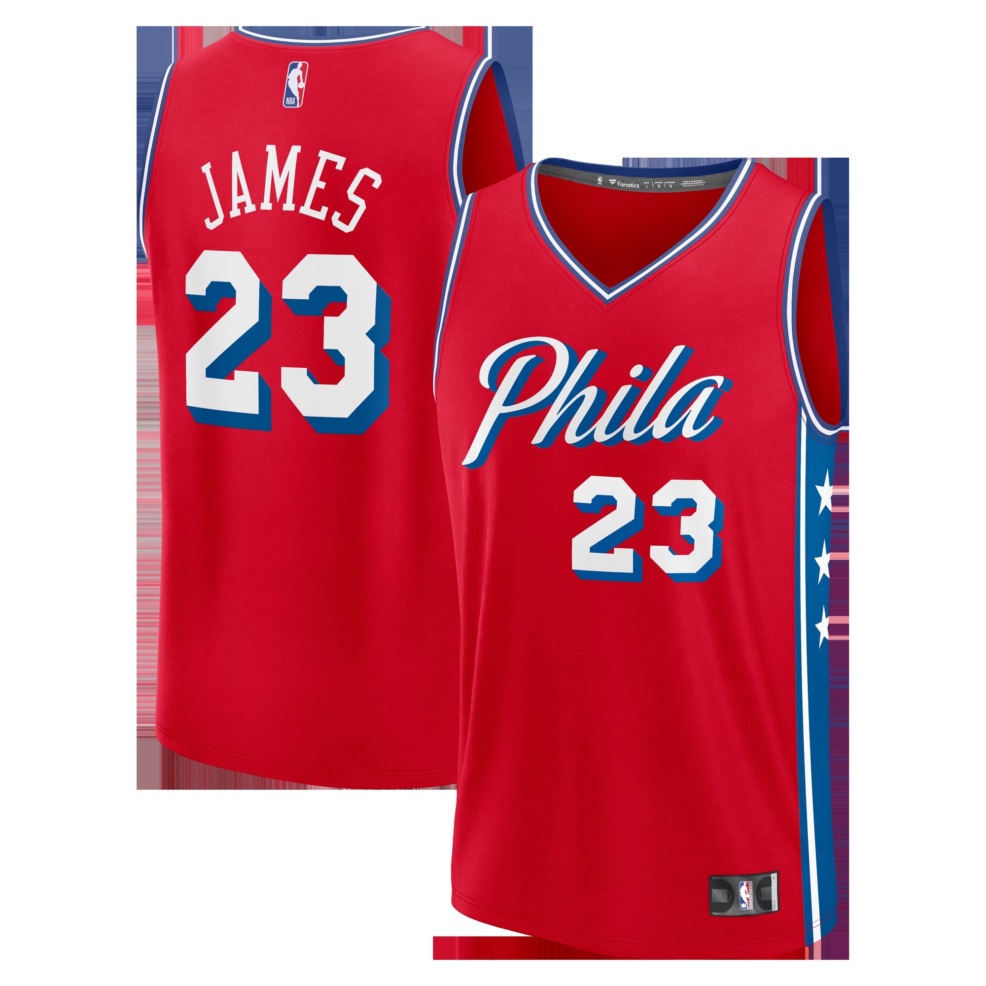 LeBron James Philadelphia 76ers Youth Fast Break Replica Jersey - Red - Statement Edition