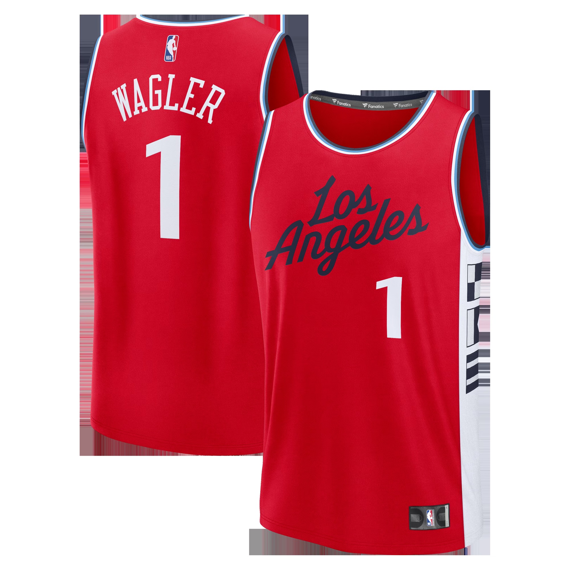 Keaton Wagler LA Clippers Youth Fast Break Replica Jersey - Red - Statement Edition