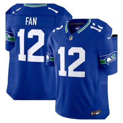 12s Seattle Seahawks Nike Alternate Vapor F.U.S.E. Stitched Limited Jersey - Royal