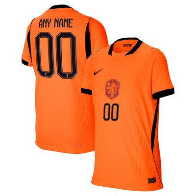 Netherlands National Team Nike Youth 2026 Home Match Authentic Custom Jersey - Orange