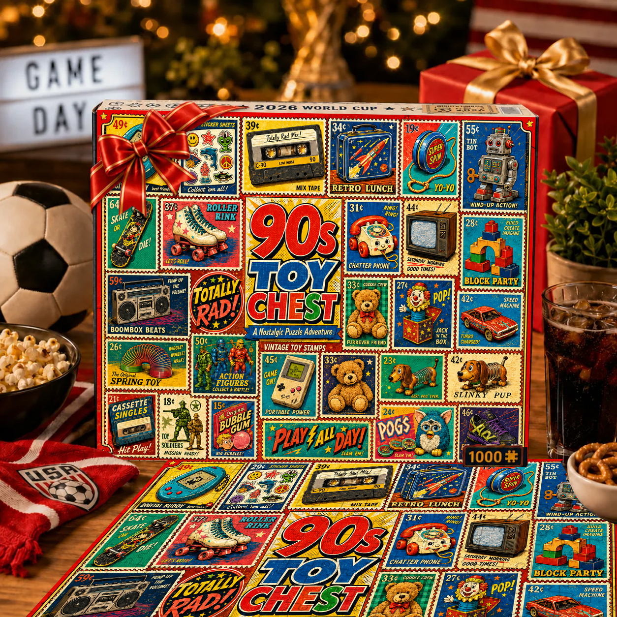 90s Toy Chest Nostalgia Puzzle – 500/1000 Pieces
