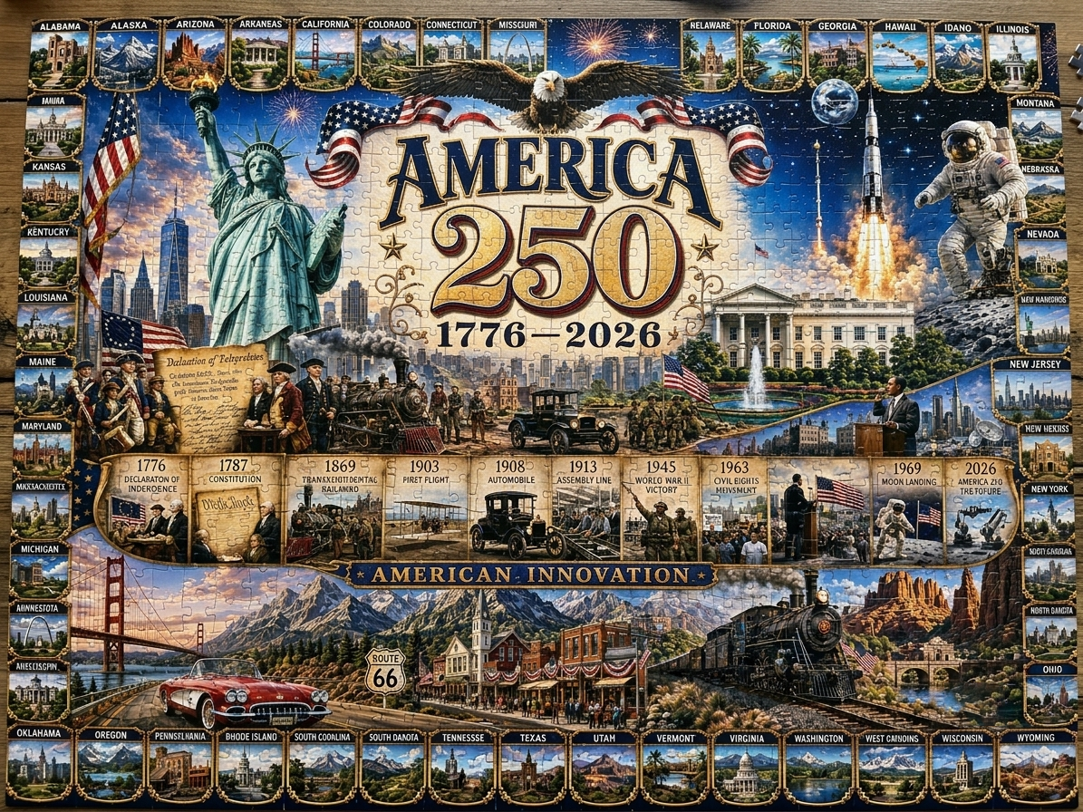 America 250th Anniversary Puzzle (1776–2026)