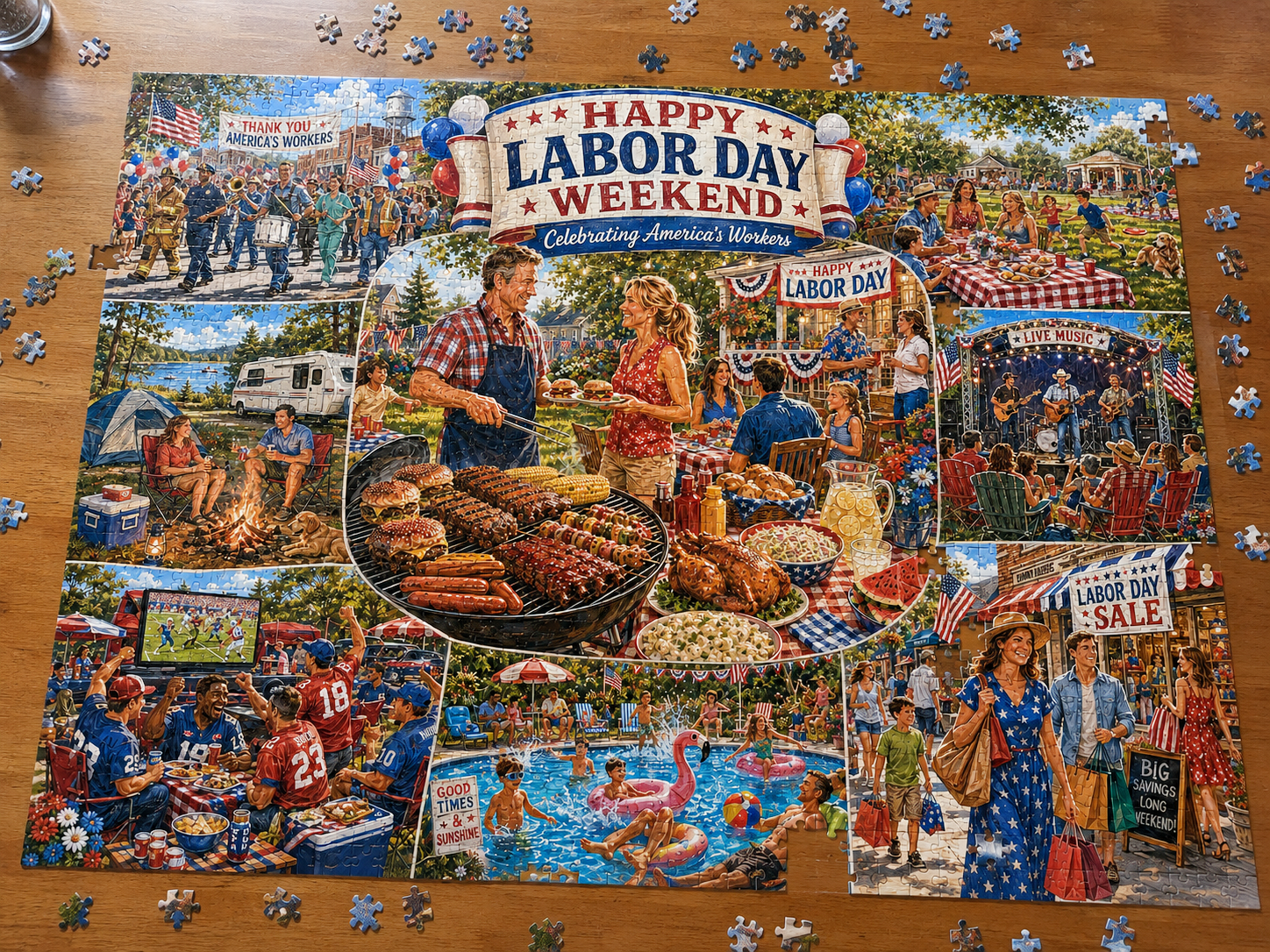 Labor Day Weekend – 500/1000 Piece Jigsaw Puzzle
