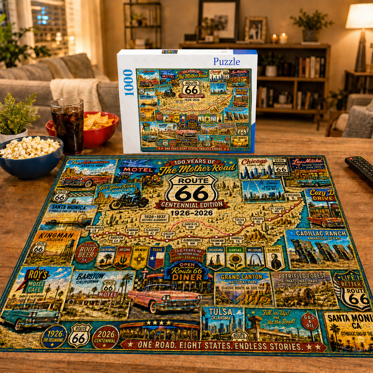 Route 66 Centennial Collector’s Puzzle 100 Years of the Mother Road — 1926–2026