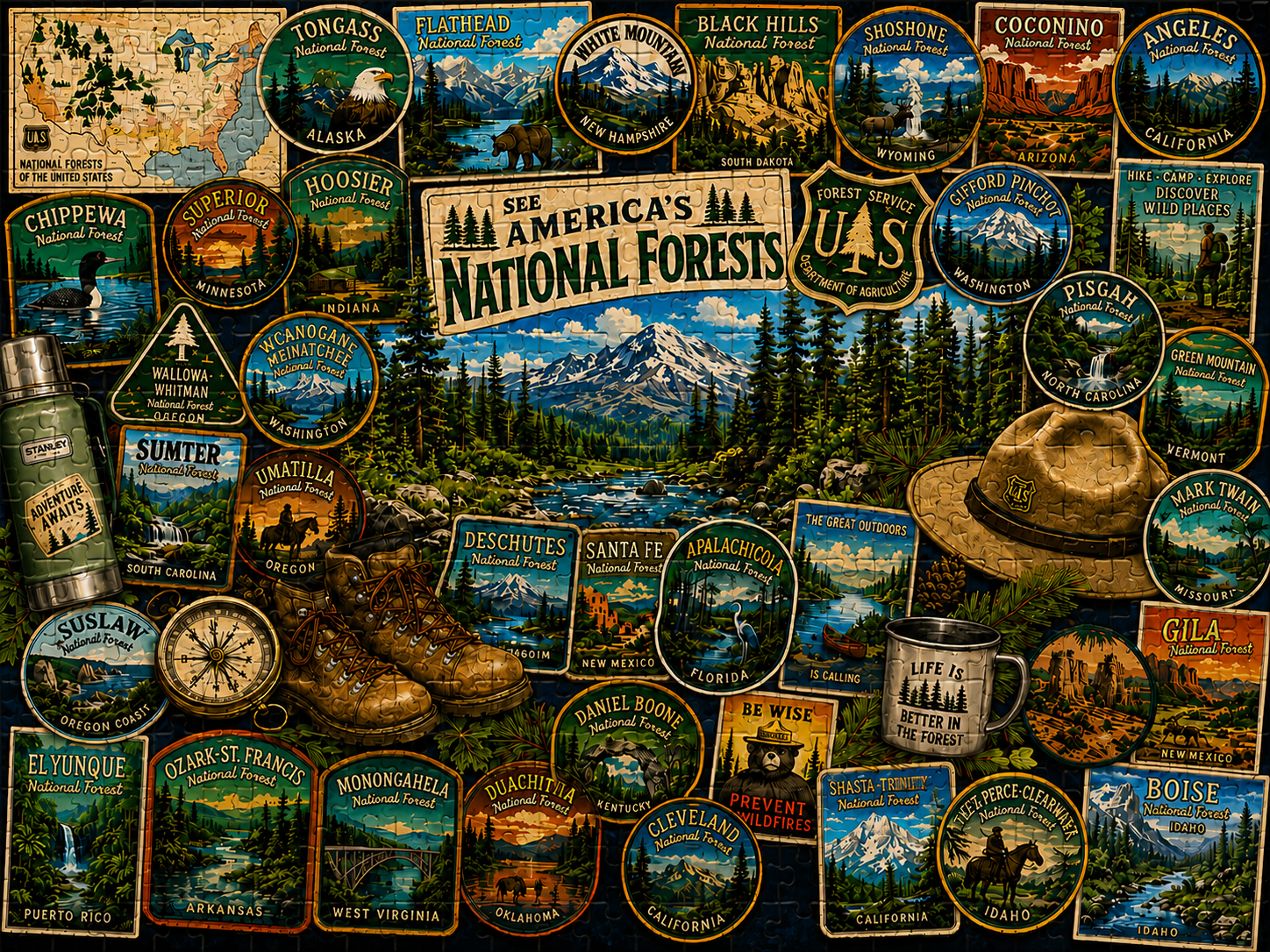 US National Parks Commemorative Edition Puzzle