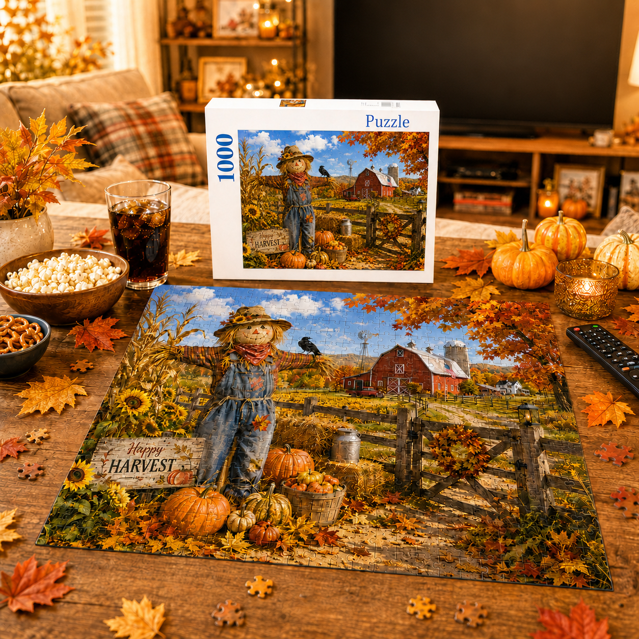 Autumn Harvest Memories Puzzle – 1000 Piece Fall Farm Jigsaw 