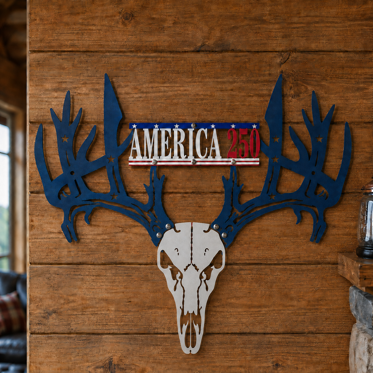 Personalized Metal Deer Skull Bow Rack (250th Anniversary Edition) — Best Christmas Gift for 2026