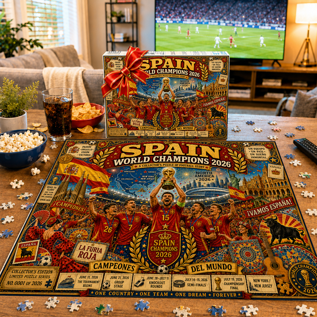 Spain 2026 World Champions Collector’s Puzzle- 500/1000 Piece Jigsaw Puzzle
