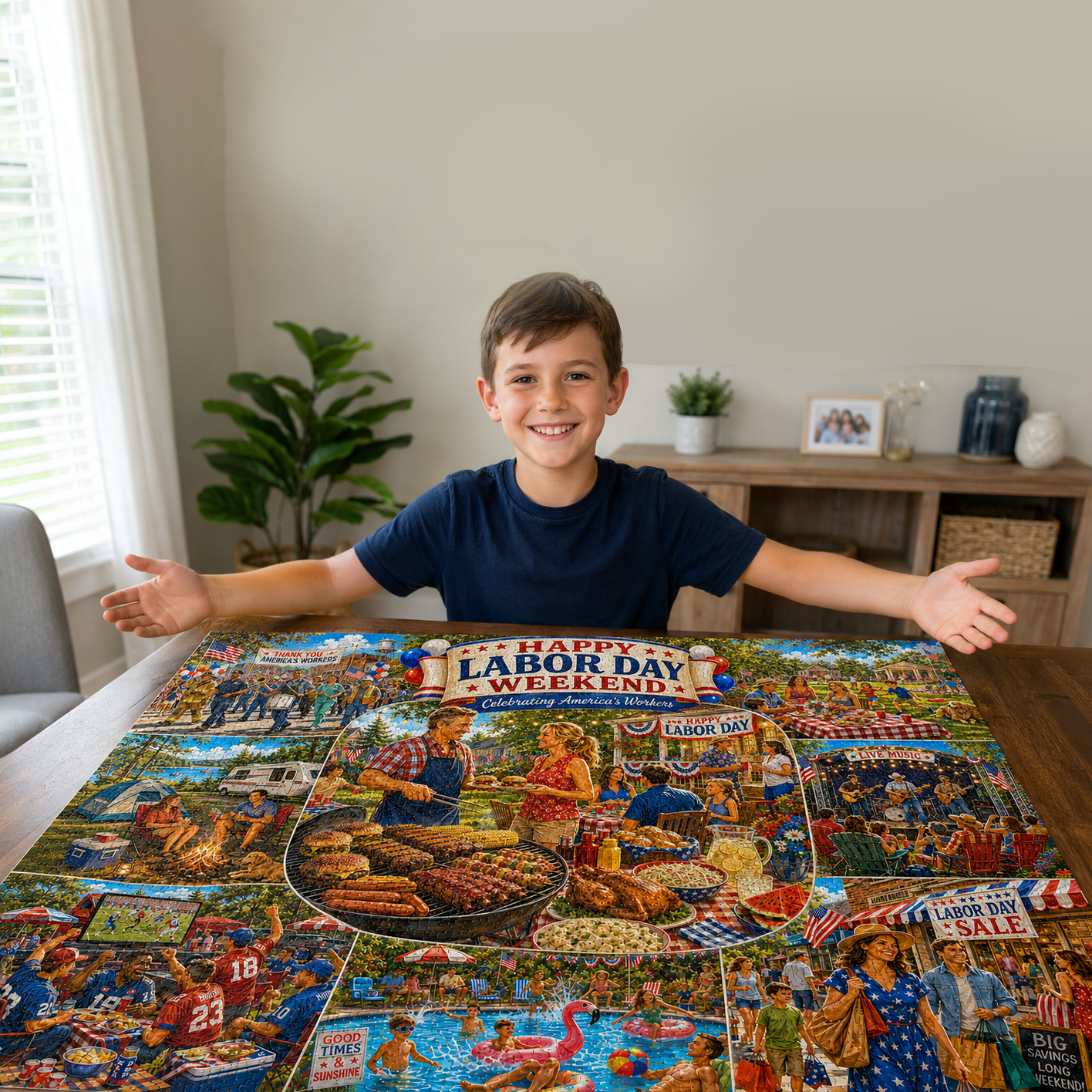 Labor Day Weekend – 500/1000 Piece Jigsaw Puzzle
