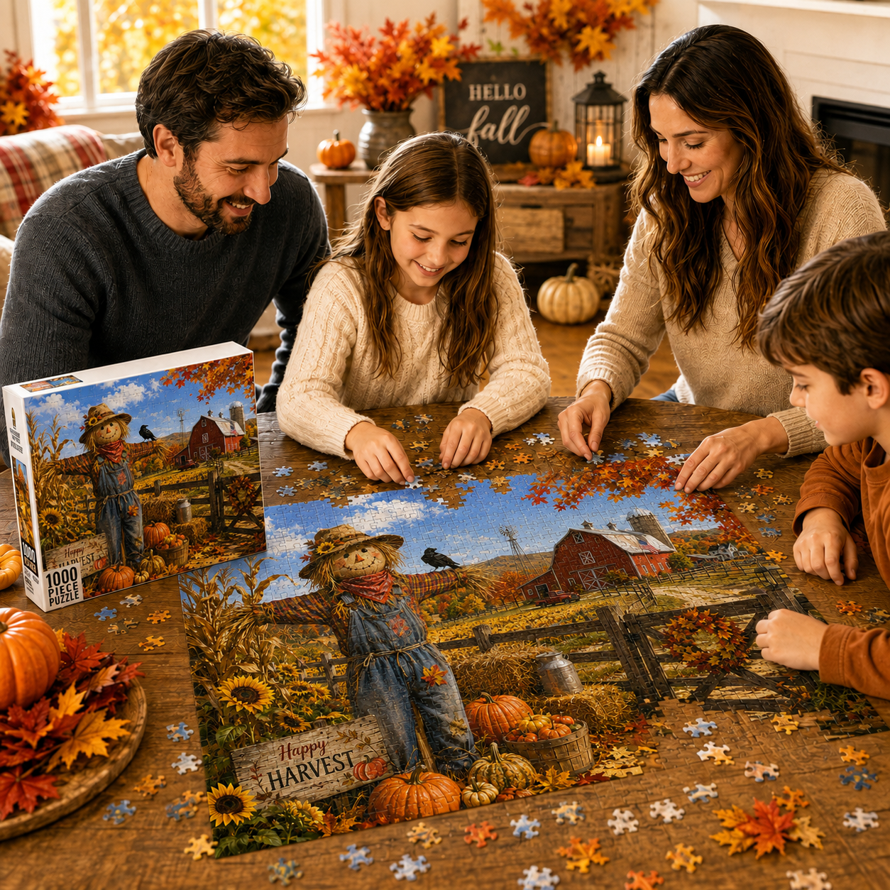 Autumn Harvest Memories Puzzle – 1000 Piece Fall Farm Jigsaw 
