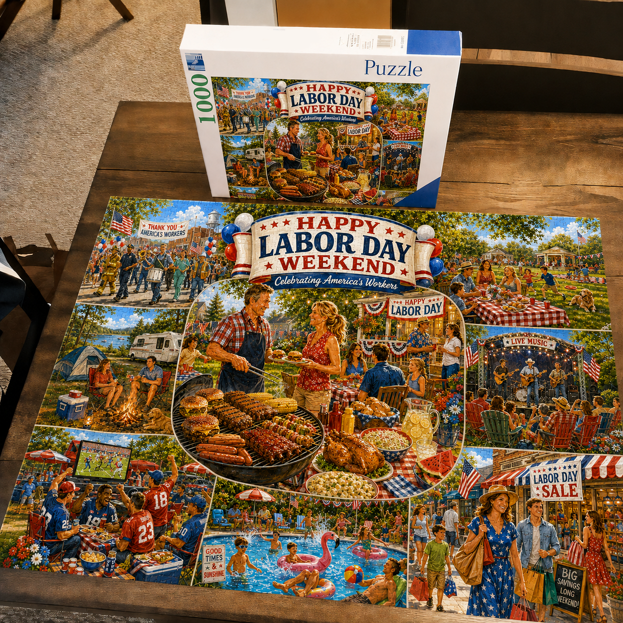 Labor Day Weekend – 500/1000 Piece Jigsaw Puzzle