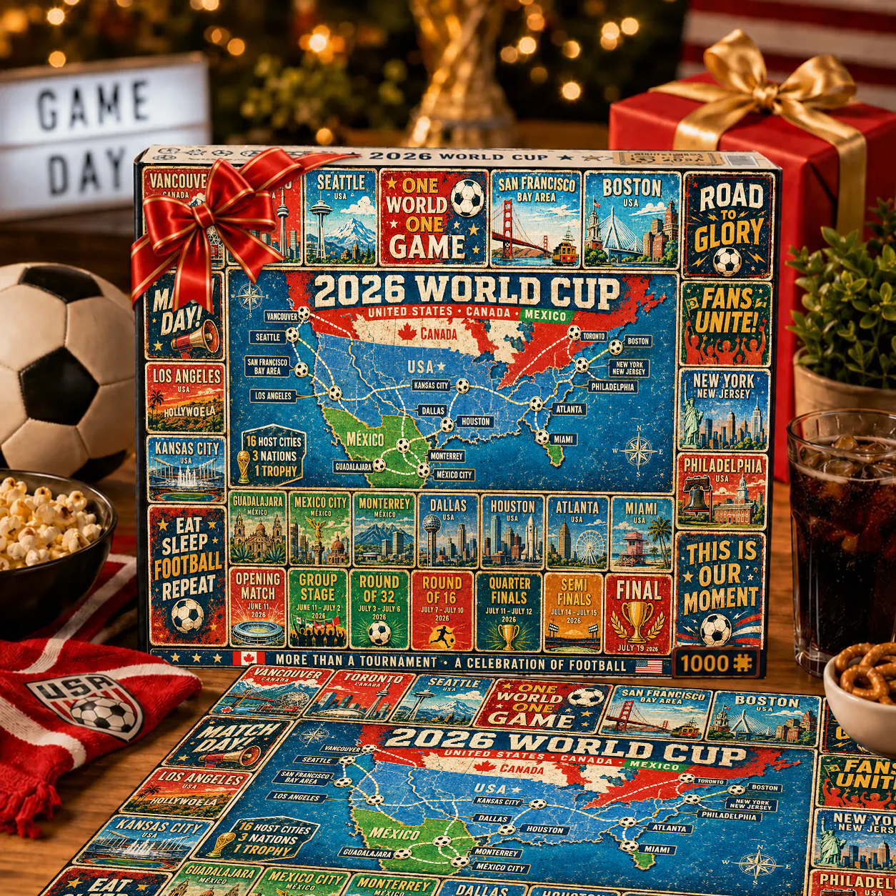 ⚽Road to Glory – The 2026 World Cup Journey Collector’s Puzzle – 500/1000 Pieces