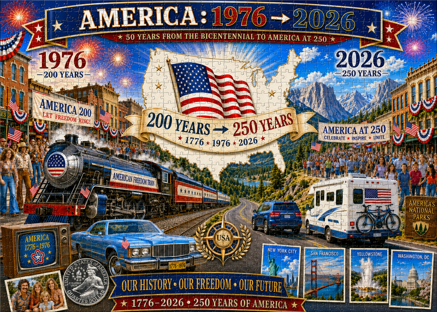 America: 1976 → 2026 – 250th Anniversary Collector’s Puzzle