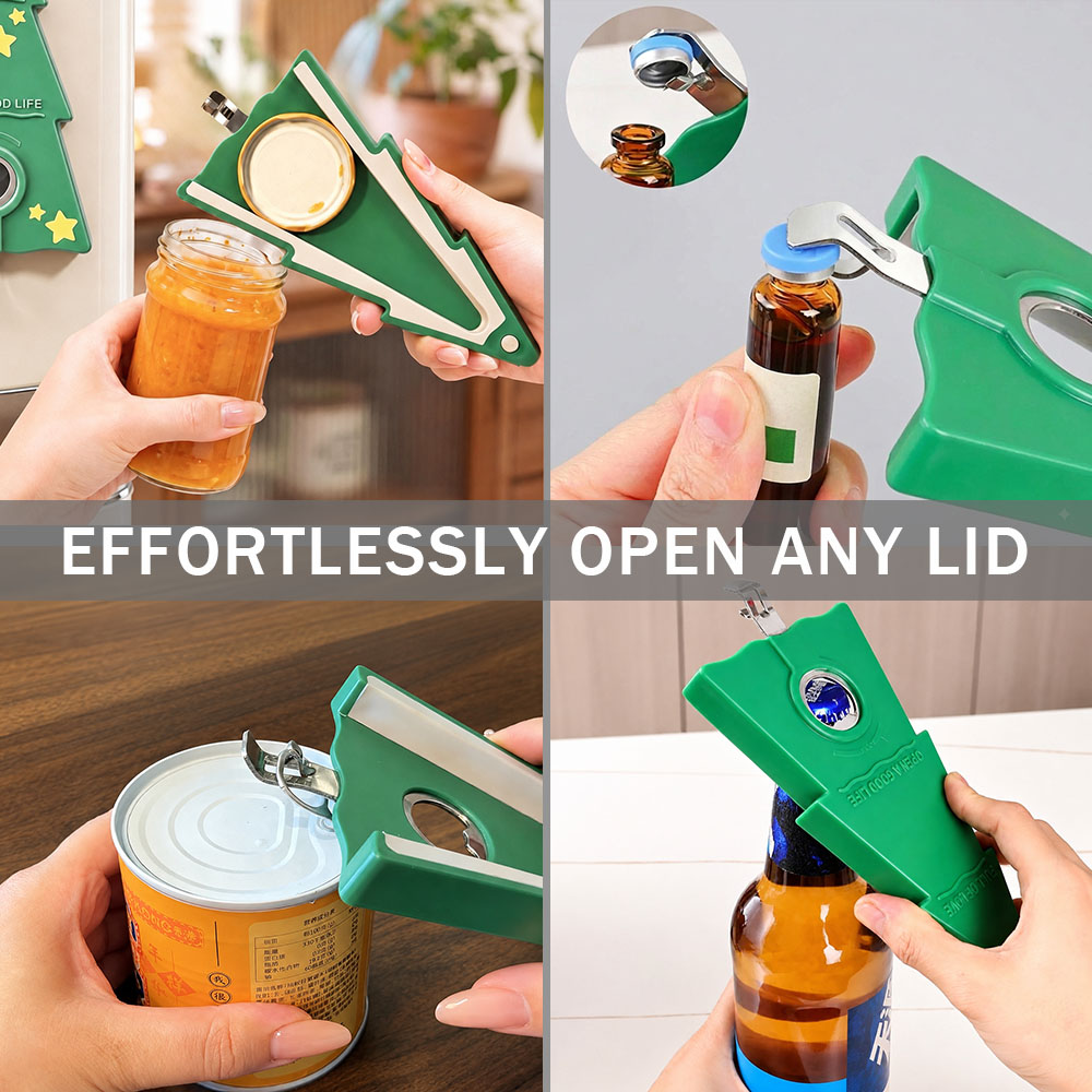 5-in-1 Christmas Tree Jar & Bottle Opener