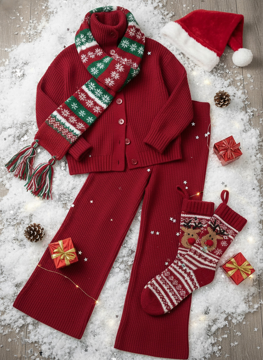 🎄 New Arrivals🔥 Cozy Cardigan Sweater and Pants Two-Piece Set