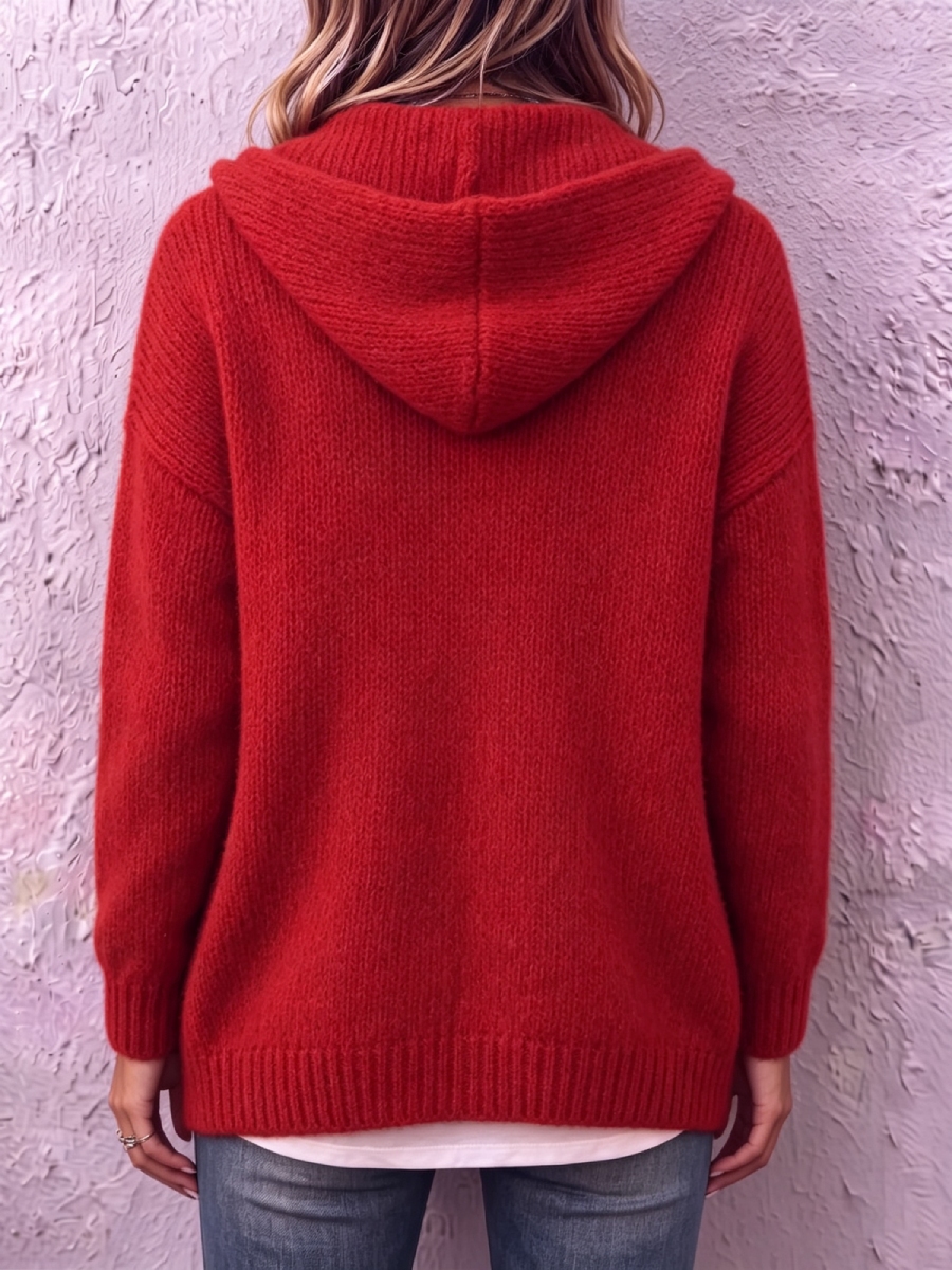 New Arrival🔥 Cozy Chic Hooded Knit Cardigan-halonarra