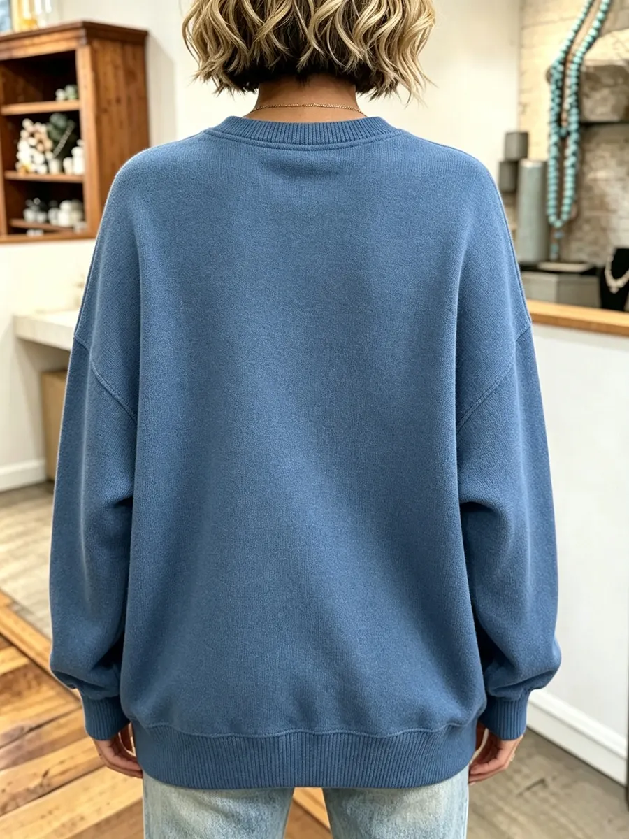 CLEARANCE SALE🔥 Cozy Relaxed Pleated Oversized Sweatshirt-halonarra