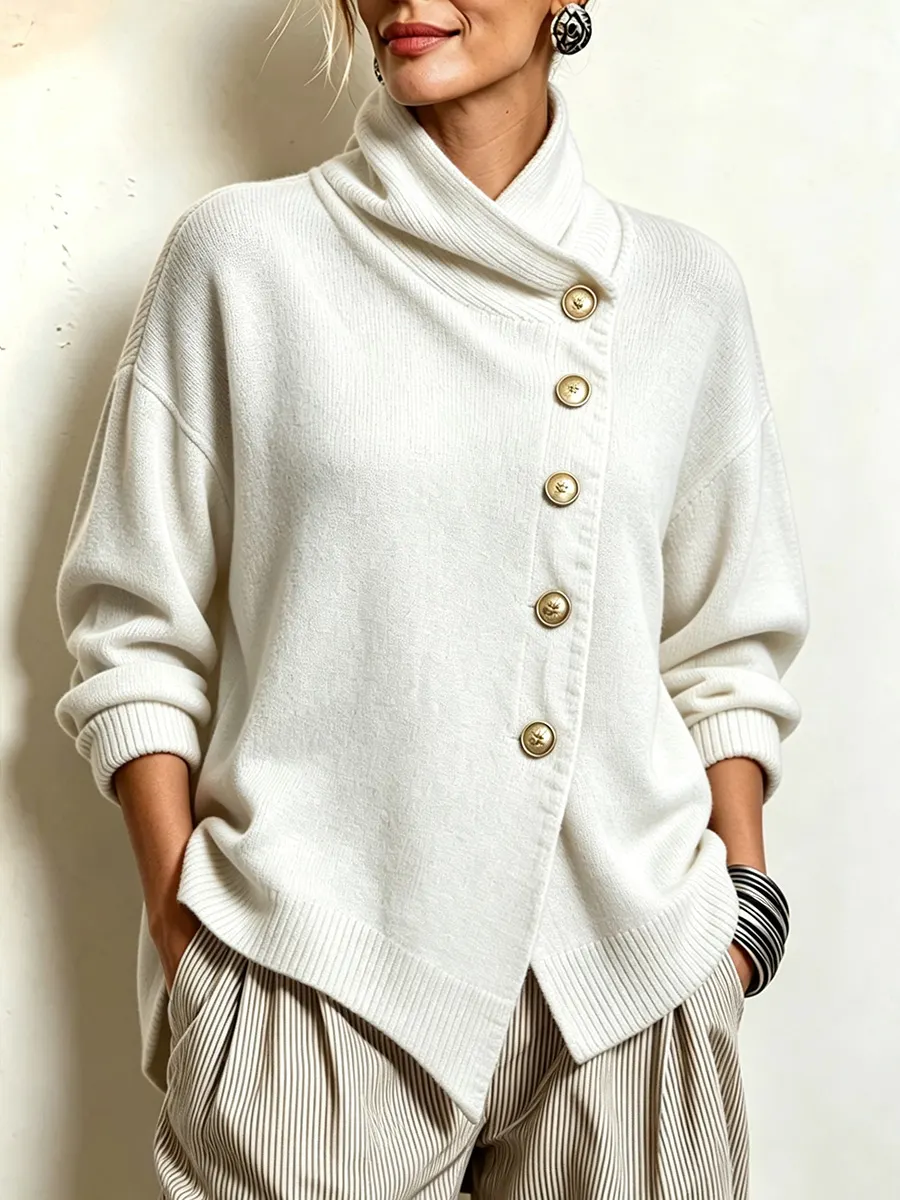 New Arrivals🔥 Cozy Asymmetrical Sweater-simplysoftwear