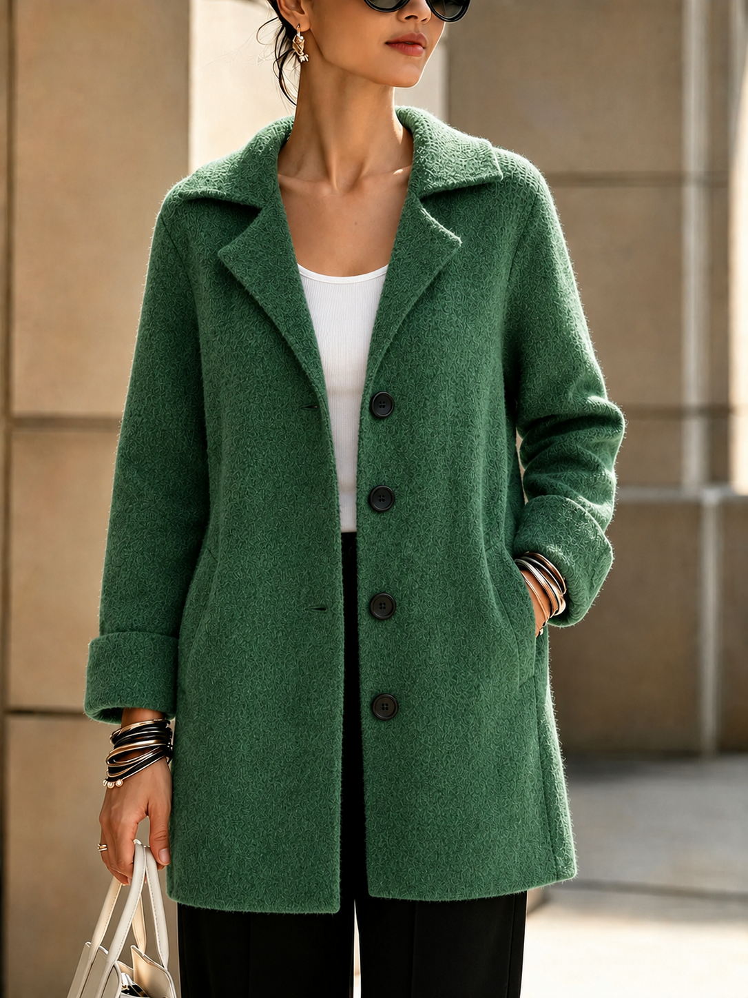 NEW Arrival🔥 Wool Casual Lapel Single Breasted Long Coat