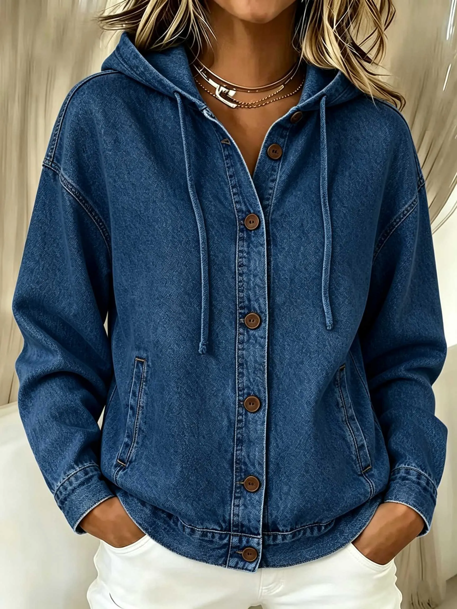New Arrival🔥 Effortless Chic Hooded Denim Jacket