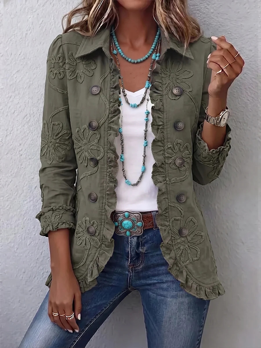New Arrival🔥 Vintage Floral Bloom Button Jacket