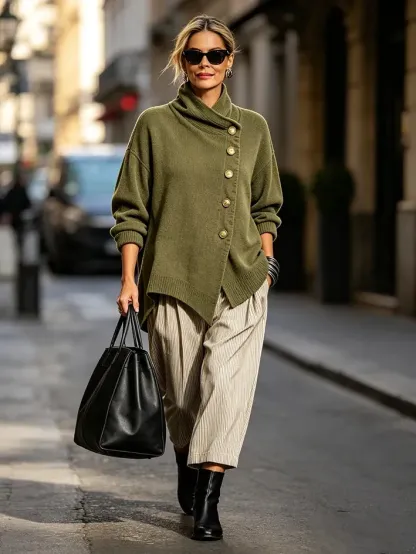 New Arrivals🔥 Cozy Asymmetrical Sweater-simplysoftwear