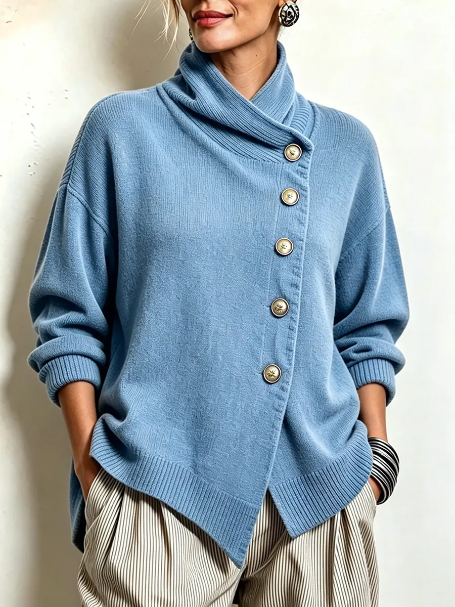 New Arrivals🔥 Cozy Asymmetrical Sweater-simplysoftwear