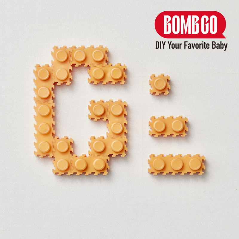 BOMBGO DIY  Interlocking Building Blocks,（Golden Yellow ），Loose 1x1, 1x2, 1x3 Mini Brick Pieces,  1000 Pcs for Pixel Art & MOC Construction