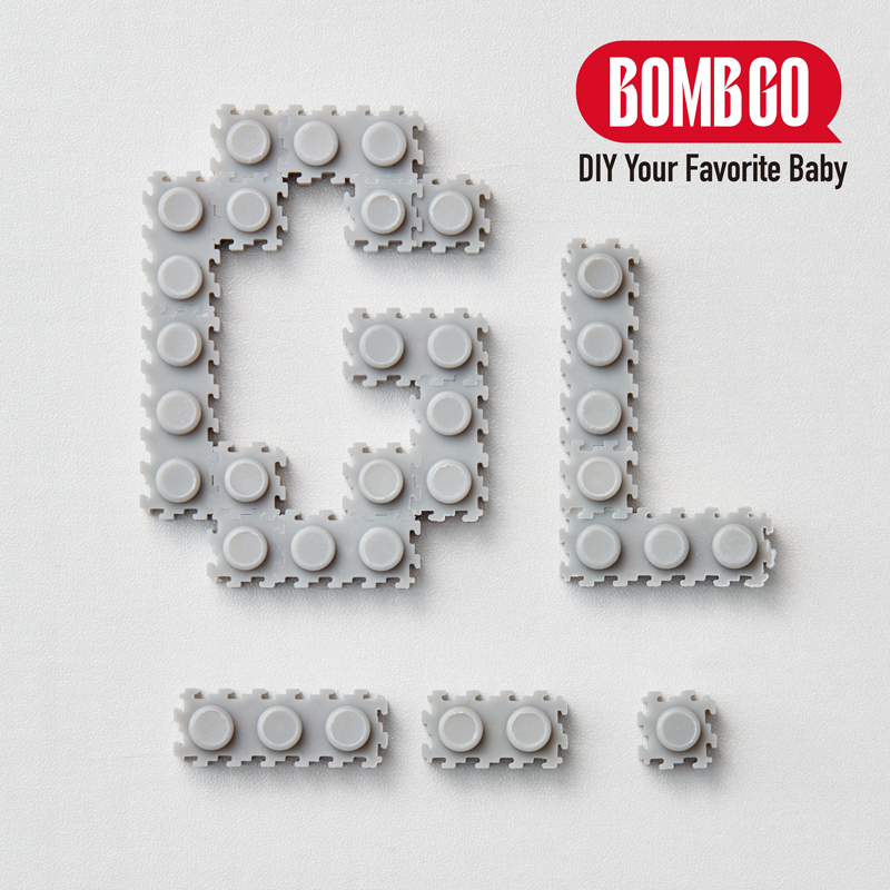 BOMBGO DIY  Interlocking Building Blocks,（ Light Gray ），Loose 1x1, 1x2, 1x3 Mini Brick Pieces,  1000 Pcs for Pixel Art & MOC Construction