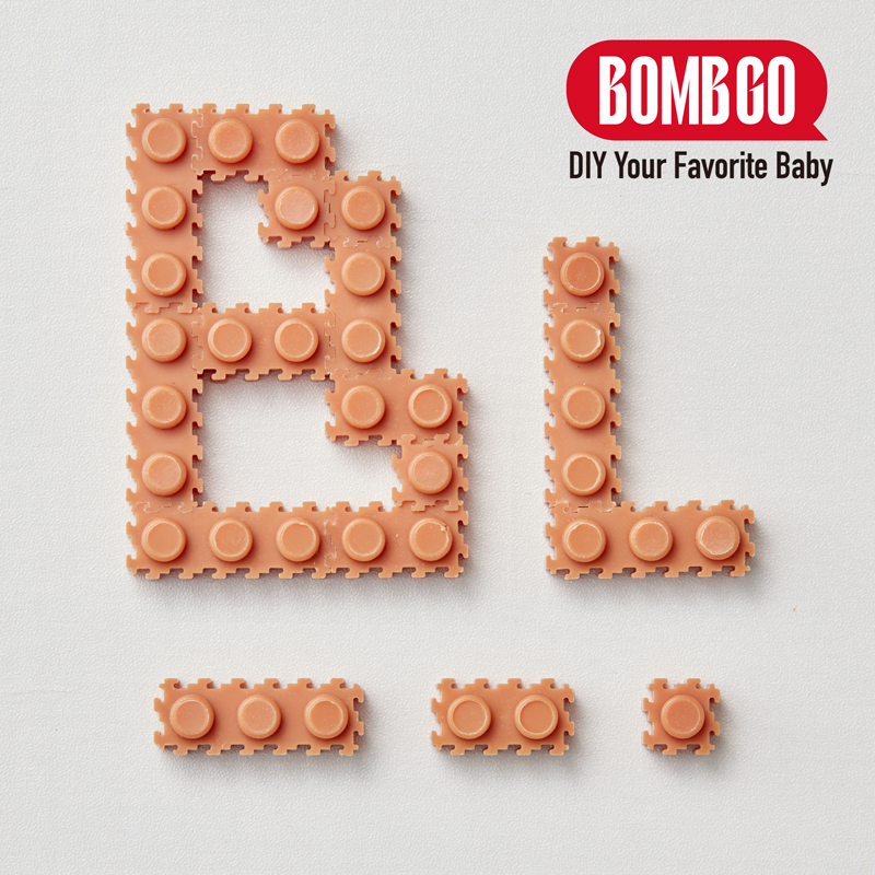BOMBGO DIY  Interlocking Building Blocks,（ Light Brown ），Loose 1x1, 1x2, 1x3 Mini Brick Pieces,  1000 Pcs for Pixel Art & MOC Construction