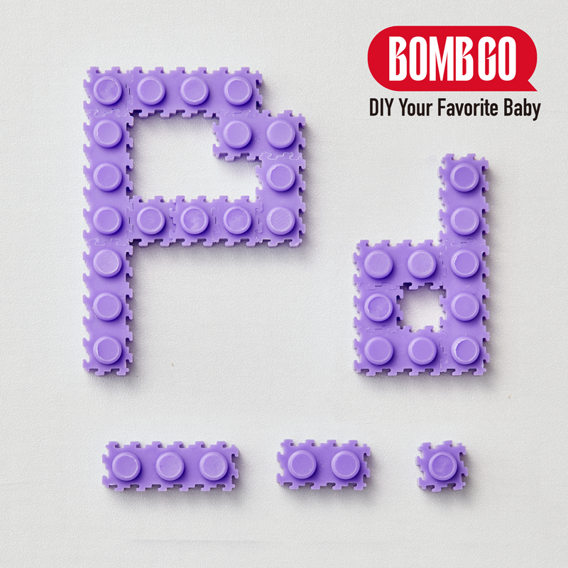 BOMBGO DIY  Interlocking Building Blocks,（ Dark Purple ），Loose 1x1, 1x2, 1x3 Mini Brick Pieces,  1000 Pcs for Pixel Art & MOC Construction