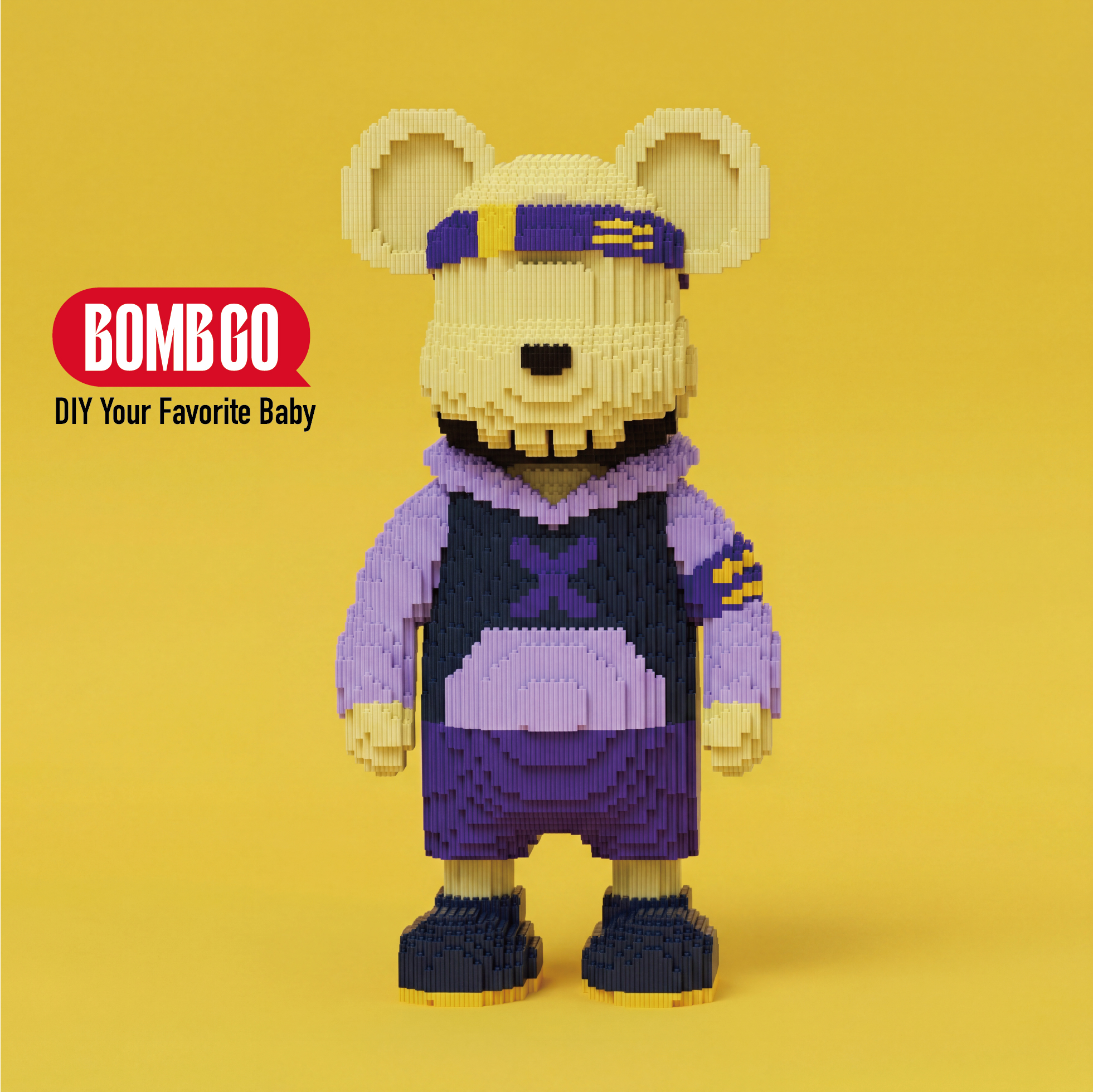 BOMBGO Street Boy Bear Micro Building Blocks Set -BG2007- 17101 PCS 3D Puzzle DIY Toy Collectible Gift