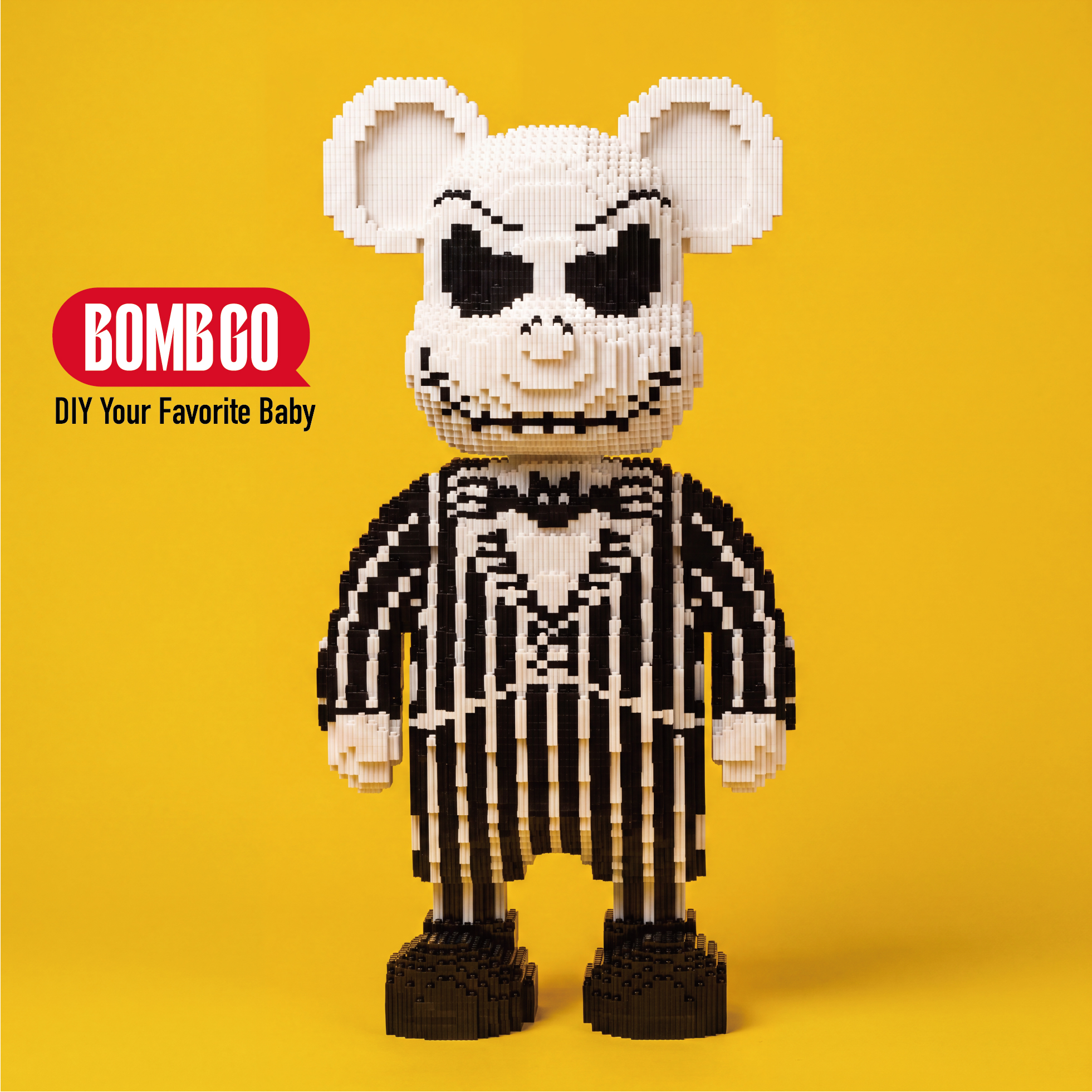BOMBGO Skeleton Tailcoat Bear Micro Building Blocks Set -BG2008- 16359 PCS 3D Puzzle DIY Toy Collectible Gift