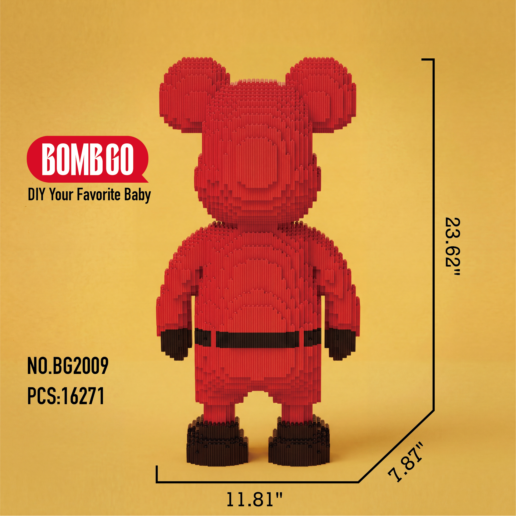 BOMBGO Squid Game Bear Micro Building Blocks Set -BG2009- 16271 PCS 3D Puzzle DIY Toy Collectible Gift