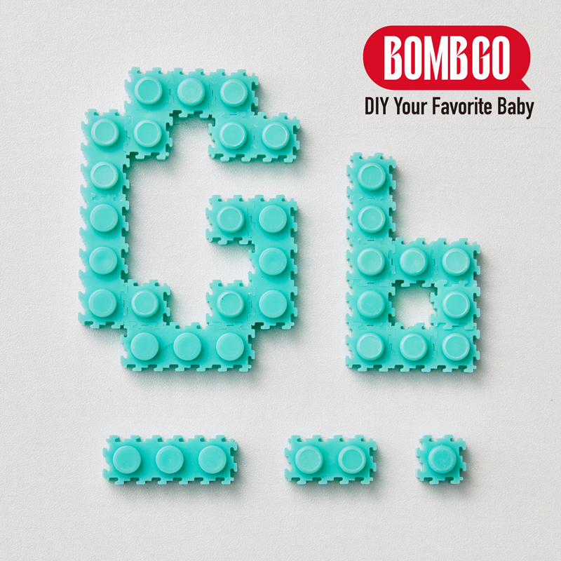 BOMBGO DIY  Interlocking Building Blocks,（Teal Green），Loose 1x1, 1x2, 1x3 Mini Brick Pieces,  1000 Pcs for Pixel Art & MOC Construction