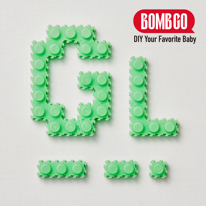 BOMBGO DIY  Interlocking Building Blocks,（ Lime Green ），Loose 1x1, 1x2, 1x3 Mini Brick Pieces,  1000 Pcs for Pixel Art & MOC Construction