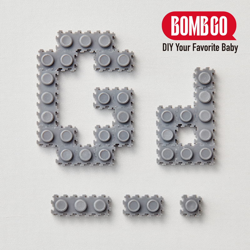 BOMBGO DIY  Interlocking Building Blocks,（Dark Gray），Loose 1x1, 1x2, 1x3 Mini Brick Pieces,  1000 Pcs for Pixel Art & MOC Construction