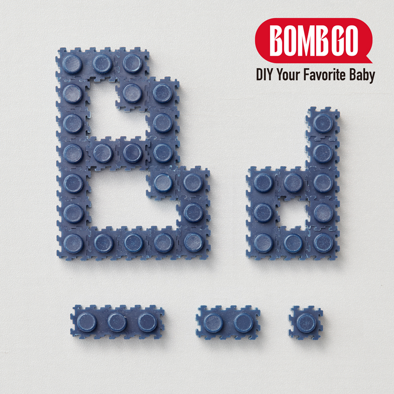 BOMBGO DIY  Interlocking Building Blocks,（ Navy Blue ），Loose 1x1, 1x2, 1x3 Mini Brick Pieces,  1000 Pcs for Pixel Art & MOC Construction