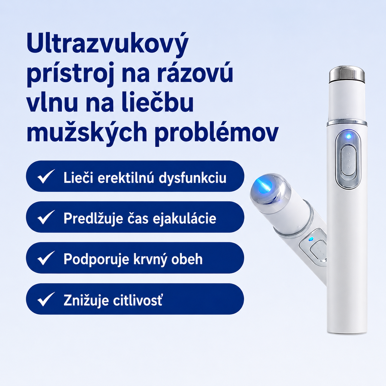 Pokročilá terapia akustickou rázovou vlnou obnovuje zdravie tkanív penisu, zvyšuje pevnosť erekcie, výdrž a sebavedomie mužov a zároveň zmierňuje bolesti svalov, stuhnutosť kĺbov a bolesti šliach.