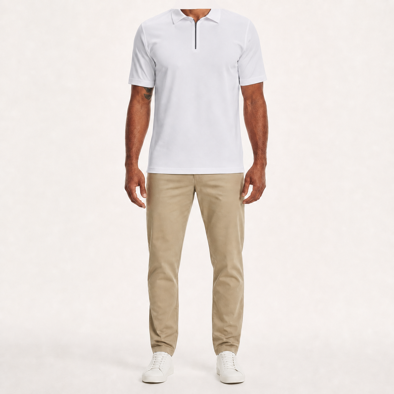 ⏰Seasonal Clearance Sale🔥Men's Short Sleeve Quarter-Zip Polo Shirt Set