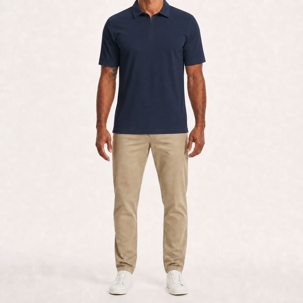 ⏰Seasonal Clearance Sale🔥Men's Short Sleeve Quarter-Zip Polo Shirt Set