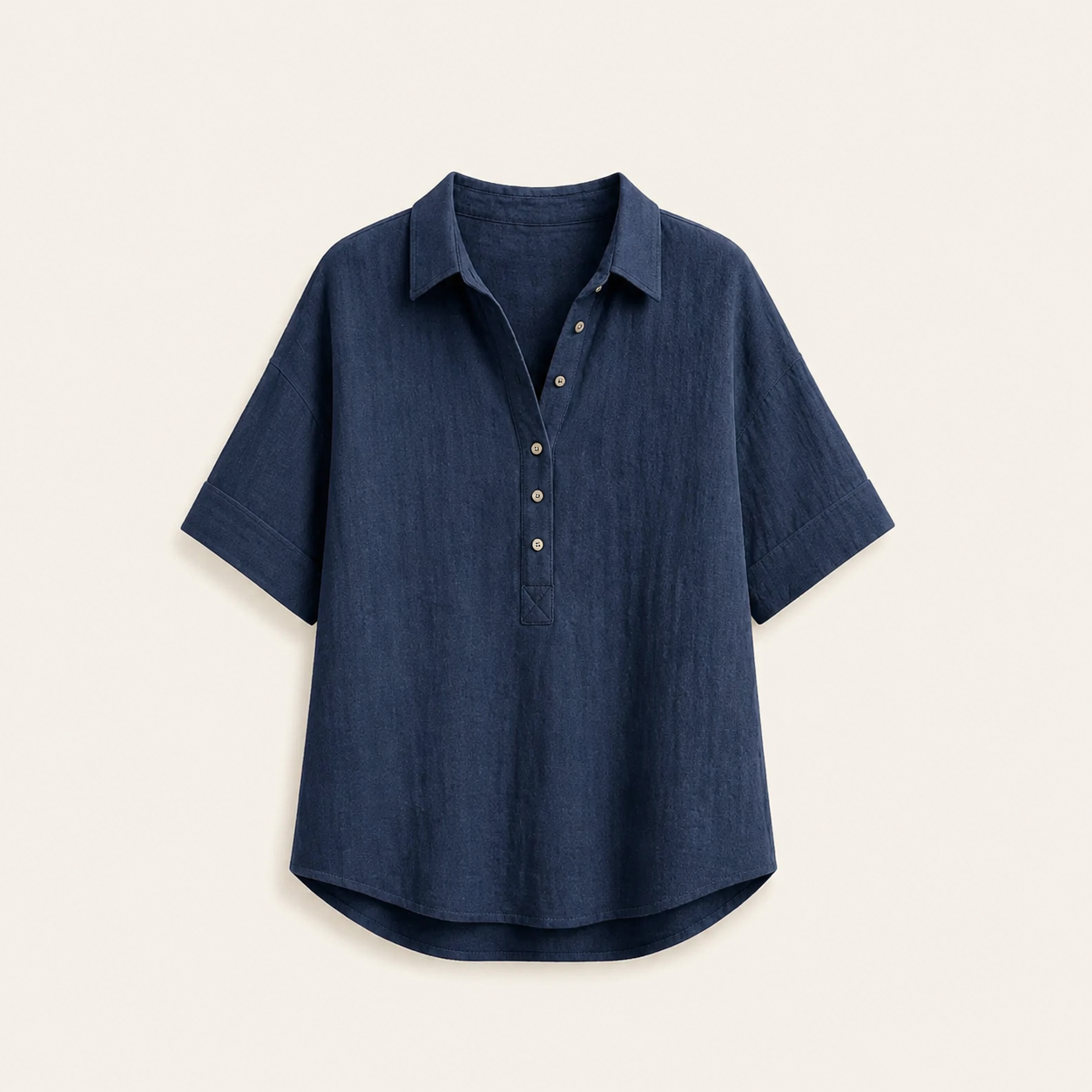 Seasonal Clearance Sale🔥12-PackOnly $32.9    Women’s Short Sleeve Henley Blouse – 12-Pack
