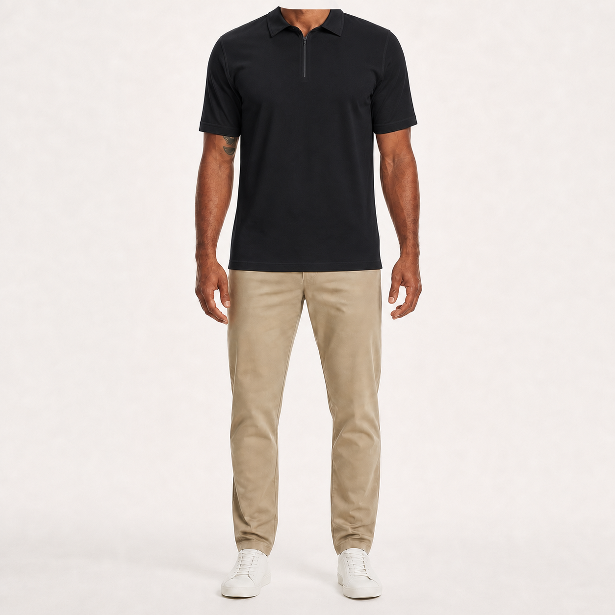 ⏰Seasonal Clearance Sale🔥Men's Short Sleeve Quarter-Zip Polo Shirt Set
