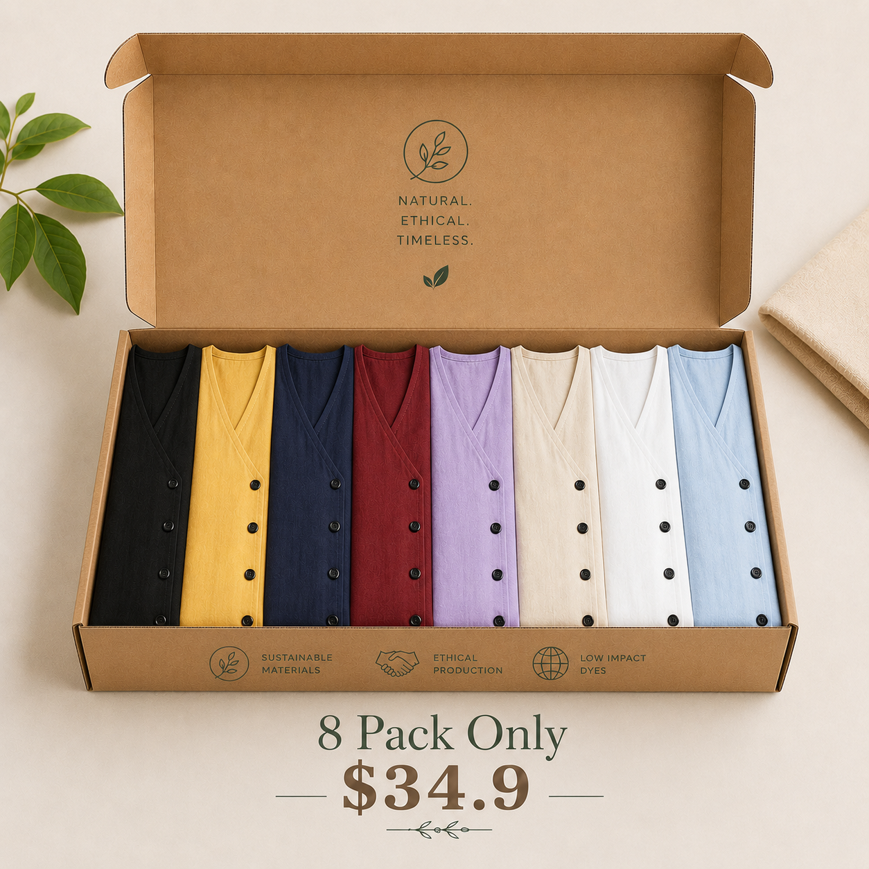 Seasonal Clearance Sale🔥8-PackOnly $34.9 Casual and stylish V-neck dress for beach vacation