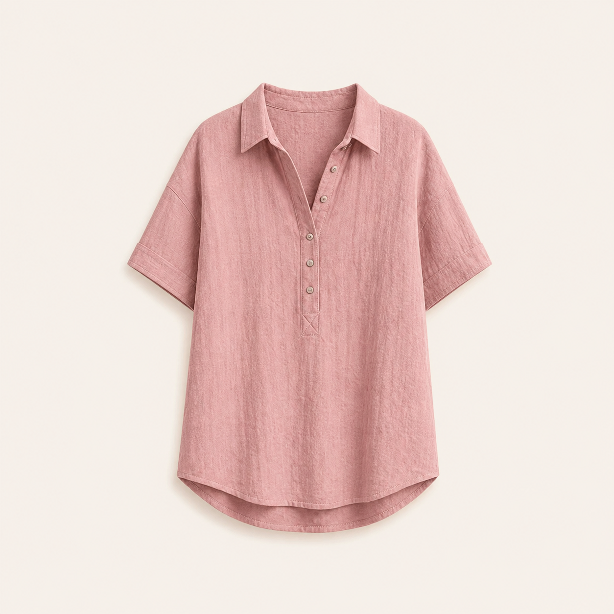 Seasonal Clearance Sale🔥12-PackOnly $32.9    Women’s Short Sleeve Henley Blouse – 12-Pack