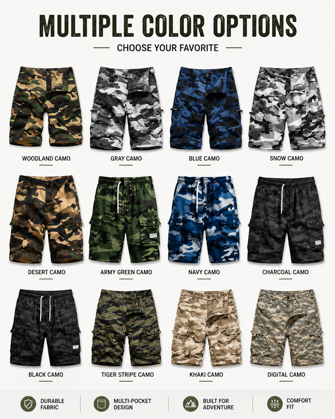 ⚡- Men's Camouflage Cargo Shorts
