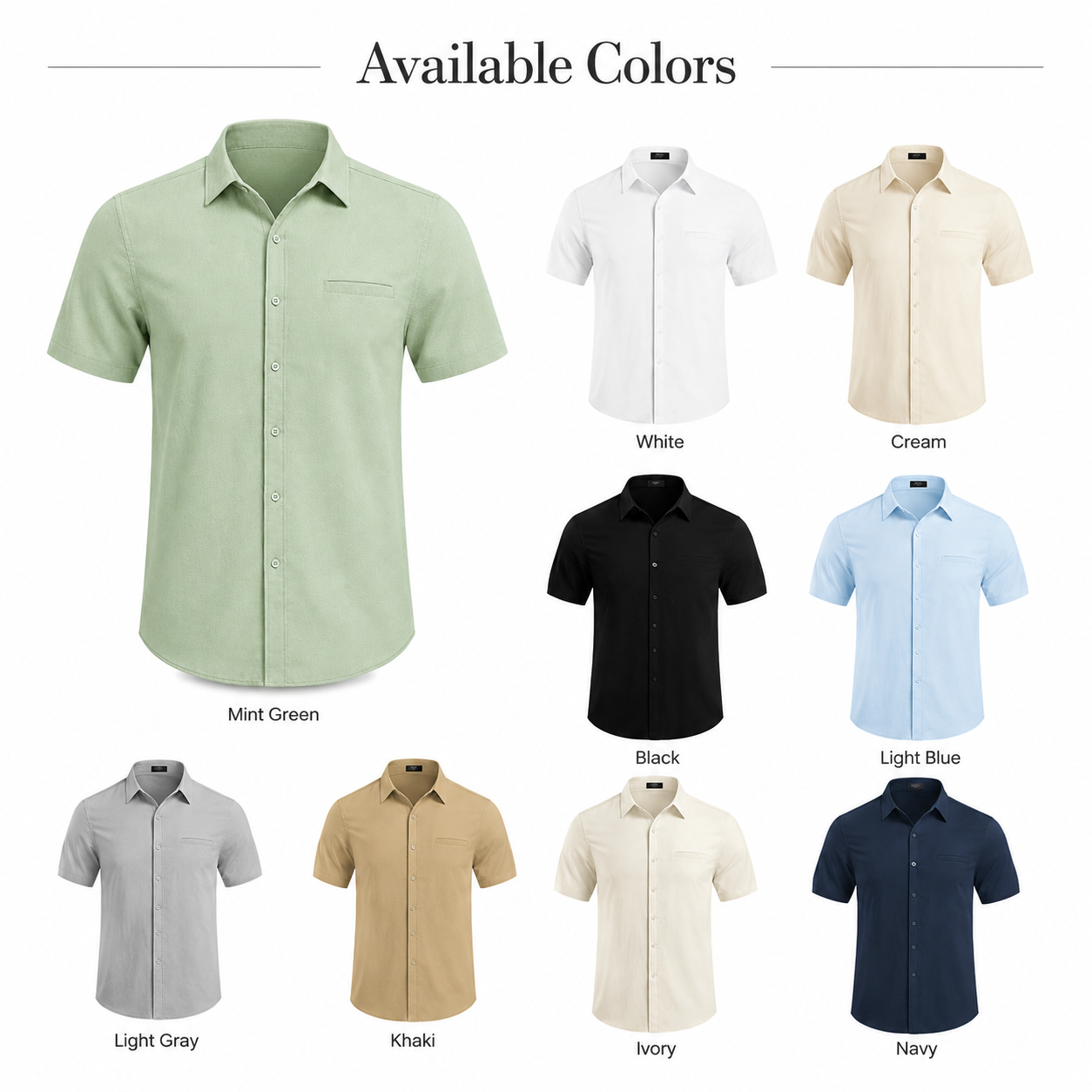 Casual Linen Button Down Shirt