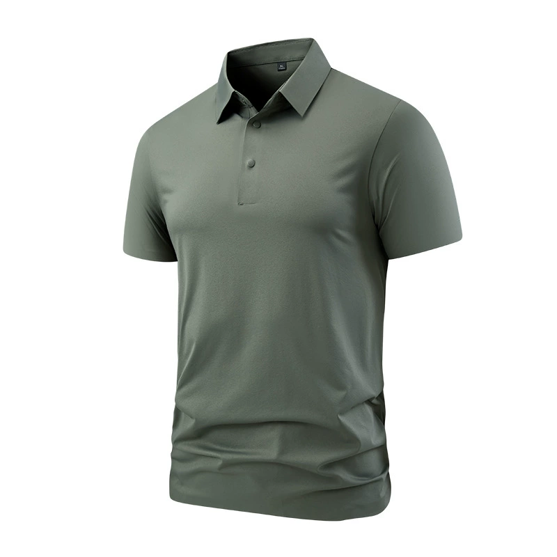 Men’s Solid Color Short Sleeve Polo Shirt – Casual Collared Top – Sizes S–5XL