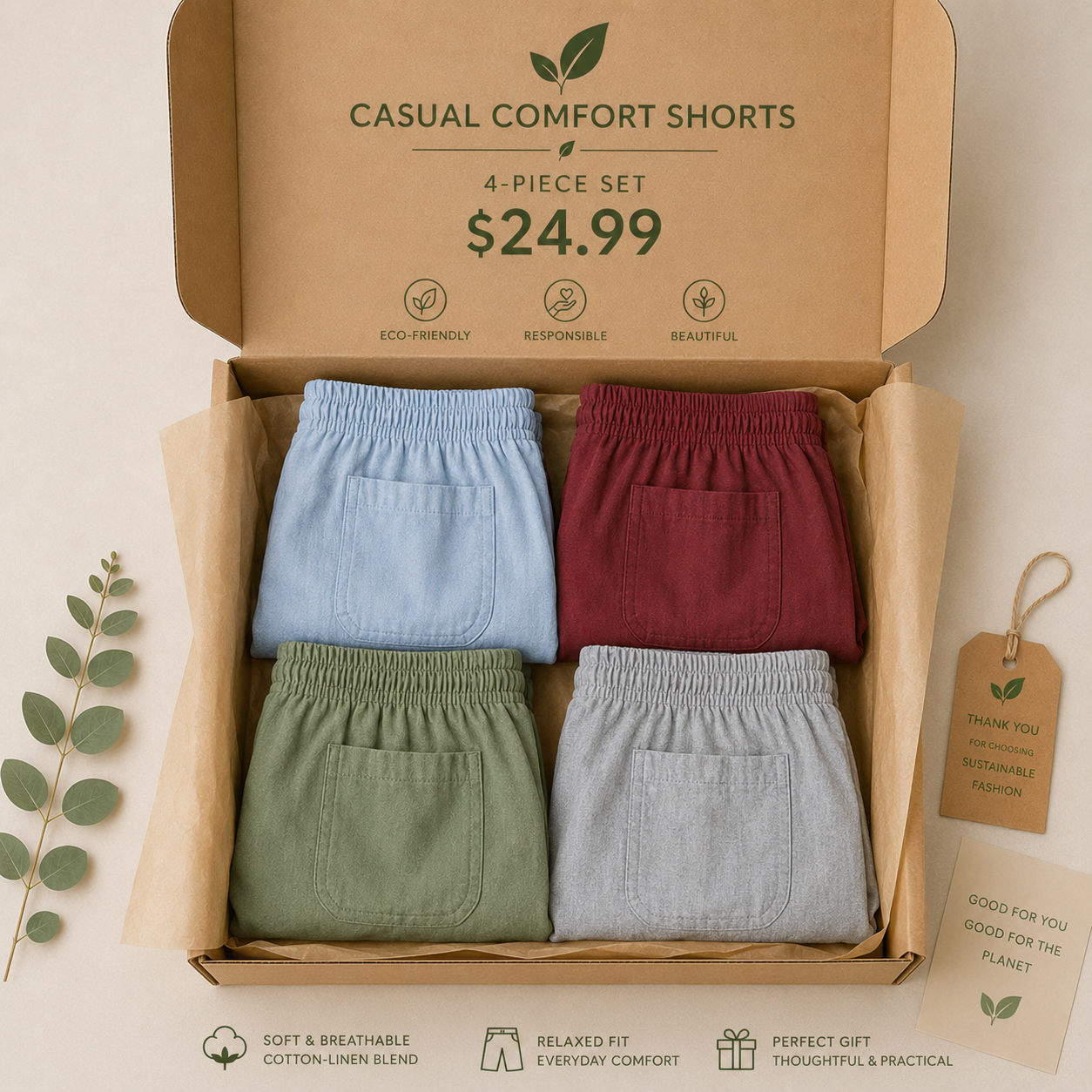 Seasonal Clearance Sale🔥8-PackOnly 29.99 Casual High-Waist Elastic Pocket Shorts – Summer Comfort for Women