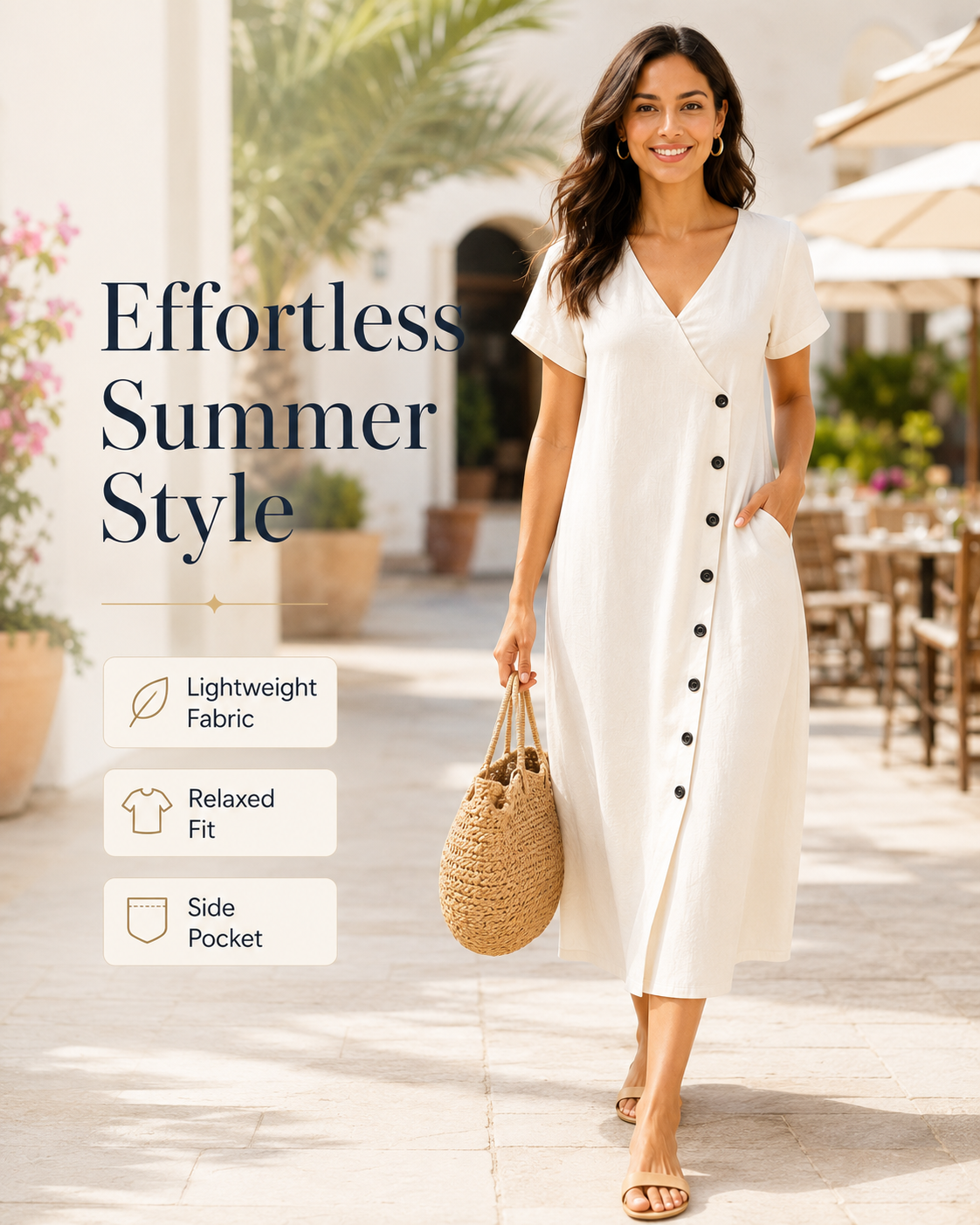 Seasonal Clearance Sale🔥8-PackOnly $34.9 Casual and stylish V-neck dress for beach vacation
